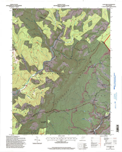 United States Geological Survey Lead Mine, WV (1995, 24000-Scale) digital map
