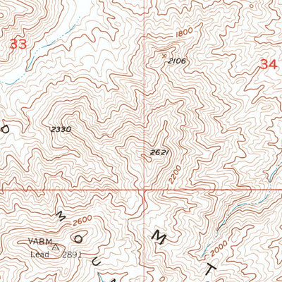 United States Geological Survey Lead Mountain, CA (1955, 24000-Scale) digital map