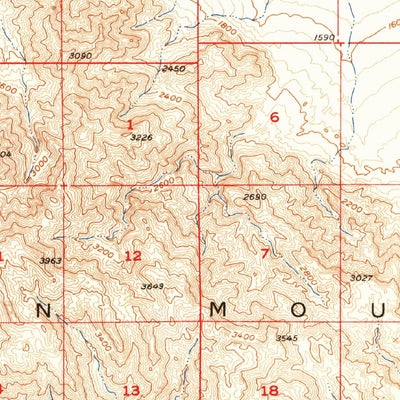 United States Geological Survey Lead Mountain, CA (1955, 62500-Scale) digital map
