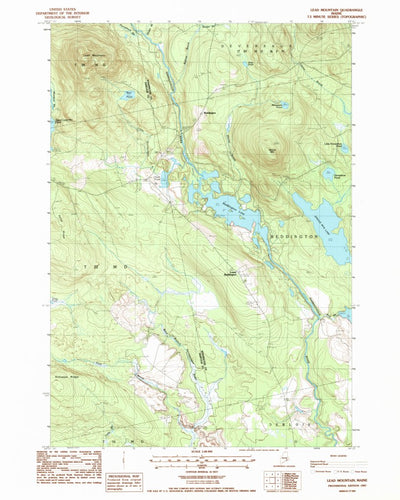 United States Geological Survey Lead Mountain, ME (1987, 24000-Scale) digital map