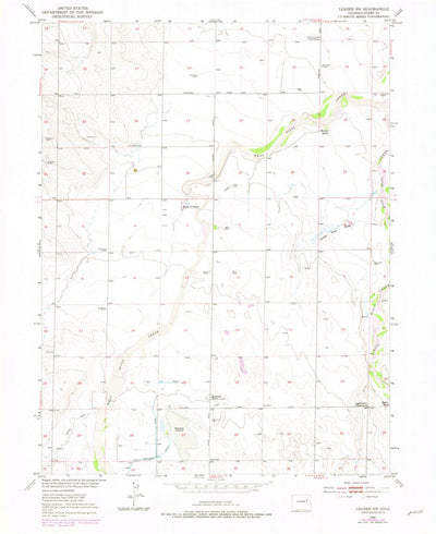 United States Geological Survey Leader SW, CO (1952, 24000-Scale) digital map