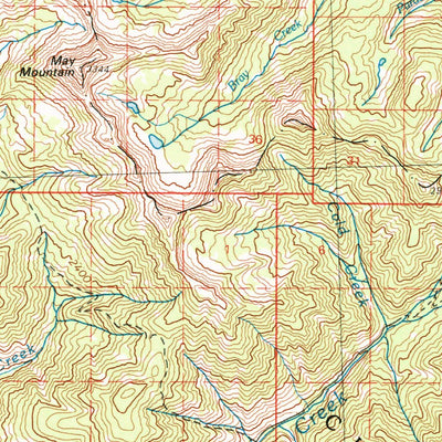 United States Geological Survey Leadore, ID-MT (1980, 100000-Scale) digital map