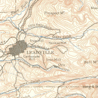 United States Geological Survey Leadville, CO (1889, 125000-Scale) digital map