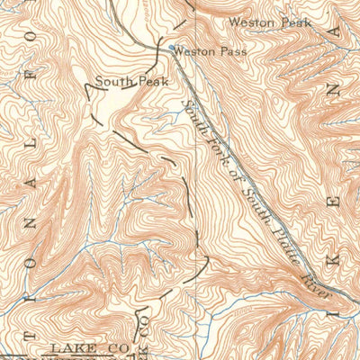 United States Geological Survey Leadville, CO (1889, 125000-Scale) digital map