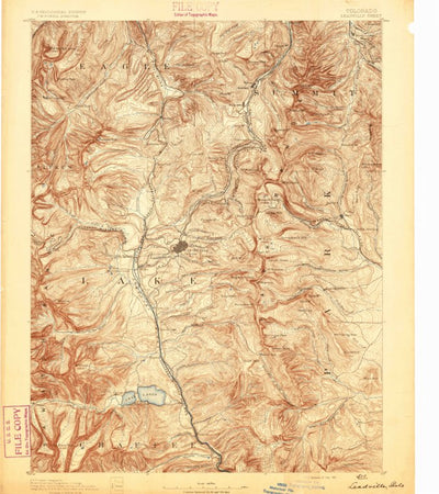 United States Geological Survey Leadville, CO (1891, 125000-Scale) digital map