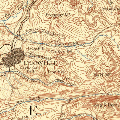 United States Geological Survey Leadville, CO (1891, 125000-Scale) digital map