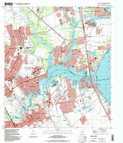 United States Geological Survey League City, TX (1995, 24000-Scale) digital map