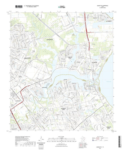 United States Geological Survey League City, TX (2022, 24000-Scale) digital map