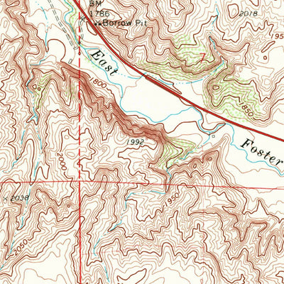 United States Geological Survey Leahy, WA (1968, 24000-Scale) digital map