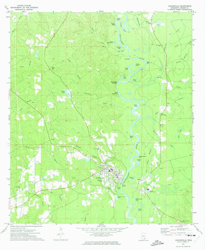 United States Geological Survey Leakesville, MS (1972, 24000-Scale) digital map