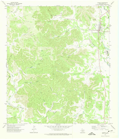 United States Geological Survey Leakey, TX (1971, 24000-Scale) digital map