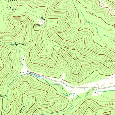 United States Geological Survey Leakey, TX (1971, 24000-Scale) digital map