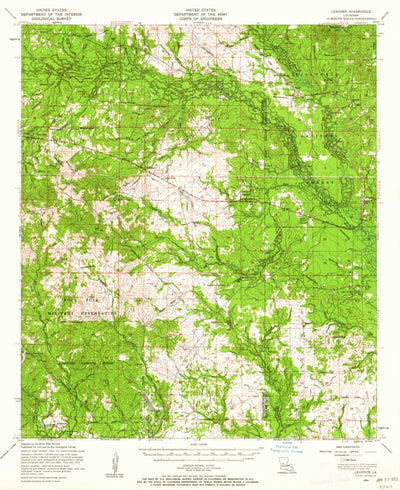 United States Geological Survey Leander, LA (1954, 62500-Scale) digital map