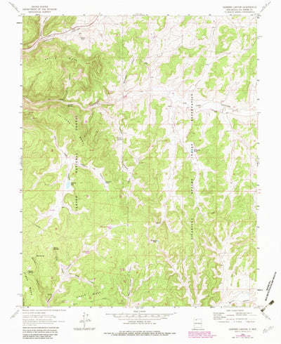 United States Geological Survey Leandro Canyon, NM (1963, 24000-Scale) digital map