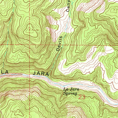 United States Geological Survey Leandro Canyon, NM (1963, 24000-Scale) digital map