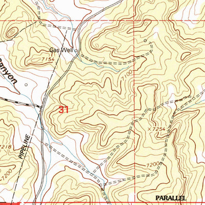 United States Geological Survey Leandro Canyon, NM (1995, 24000-Scale) digital map