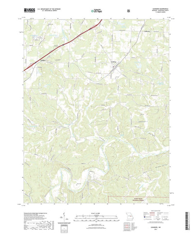 United States Geological Survey Leasburg, MO (2021, 24000-Scale) digital map