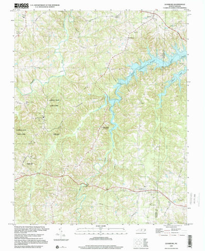 United States Geological Survey Leasburg, NC (1997, 24000-Scale) digital map