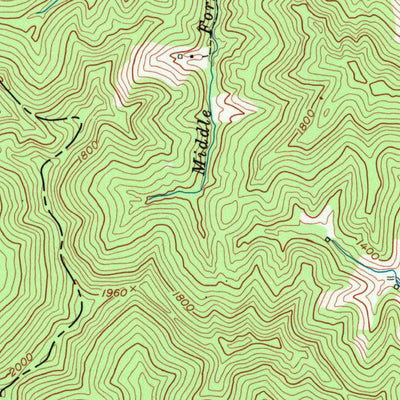 United States Geological Survey Leatherwood, KY (1954, 24000-Scale) digital map