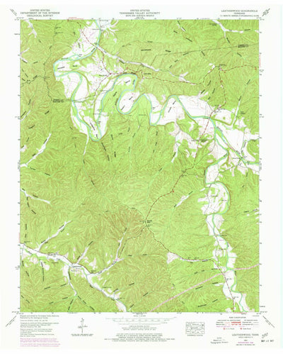 United States Geological Survey Leatherwood, TN (1951, 24000-Scale) digital map