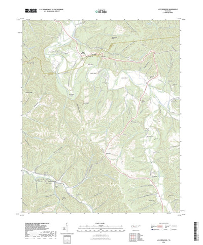 United States Geological Survey Leatherwood, TN (2022, 24000-Scale) digital map