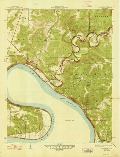 United States Geological Survey Leavenworth, IN-KY (1947, 24000-Scale) digital map