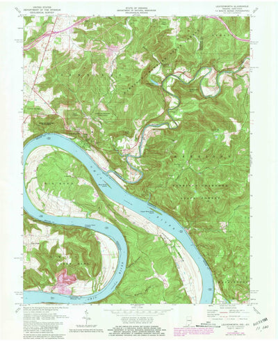United States Geological Survey Leavenworth, IN-KY (1970, 24000-Scale) digital map