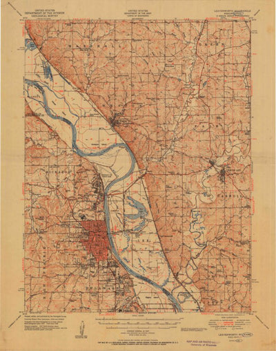 United States Geological Survey Leavenworth, KS-MO (1951, 62500-Scale) digital map