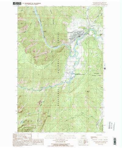 United States Geological Survey Leavenworth, WA (1989, 24000-Scale) digital map