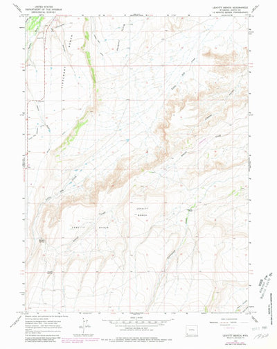 United States Geological Survey Leavitt Bench, WY (1964, 24000-Scale) digital map