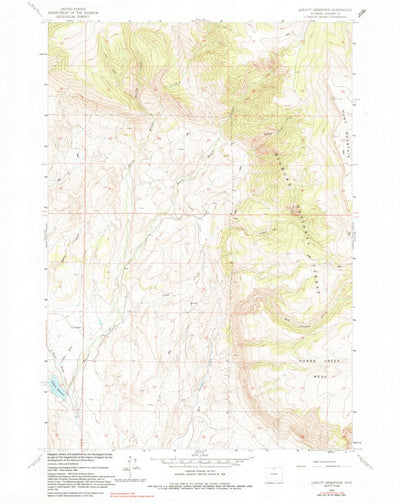 United States Geological Survey Leavitt Reservoir, WY (1960, 24000-Scale) digital map