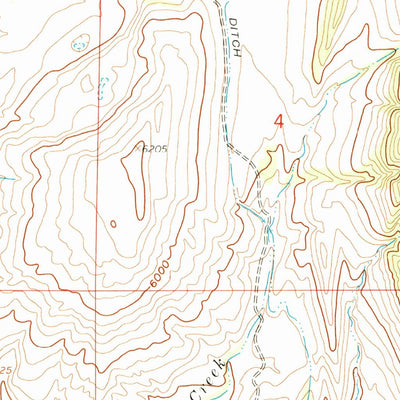 United States Geological Survey Leavitt Reservoir, WY (1960, 24000-Scale) digital map