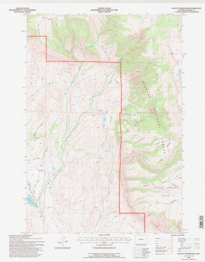 United States Geological Survey Leavitt Reservoir, WY (1993, 24000-Scale) digital map