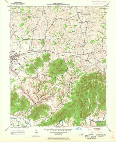 United States Geological Survey Lebanon East, KY (1953, 24000-Scale) digital map