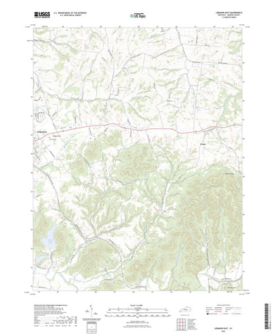 United States Geological Survey Lebanon East, KY (2022, 24000-Scale) digital map