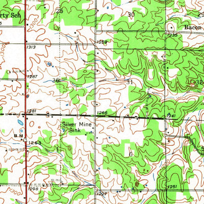 United States Geological Survey Lebanon, MO (1941, 62500-Scale) digital map