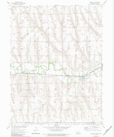 United States Geological Survey Lebanon, NE-KS (1957, 24000-Scale) digital map