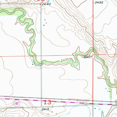 United States Geological Survey Lebanon, NE-KS (1957, 24000-Scale) digital map