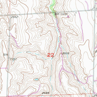 United States Geological Survey Lebanon, NE-KS (1957, 24000-Scale) digital map