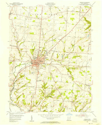 United States Geological Survey Lebanon, OH (1955, 24000-Scale) digital map