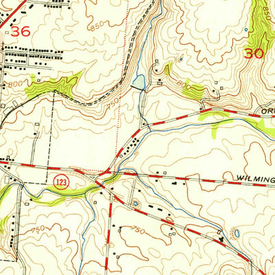 United States Geological Survey Lebanon, OH (1955, 24000-Scale) digital map