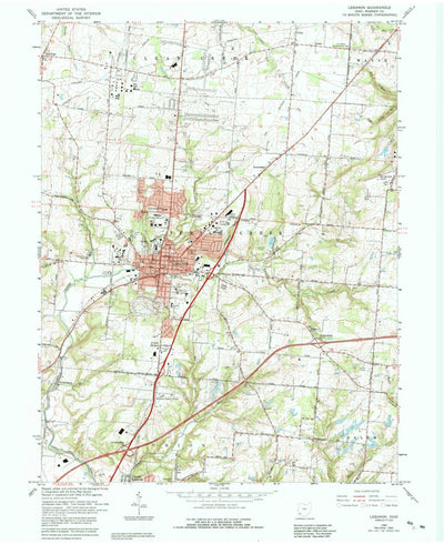 United States Geological Survey Lebanon, OH (1966, 24000-Scale) digital map