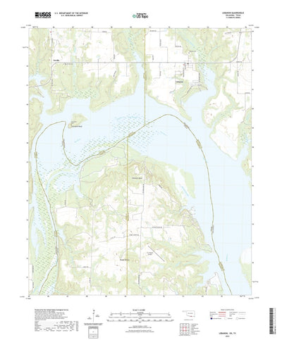 United States Geological Survey Lebanon, OK (2022, 24000-Scale) digital map