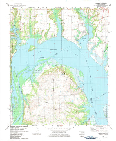 United States Geological Survey Lebanon, OK-TX (1982, 24000-Scale) digital map