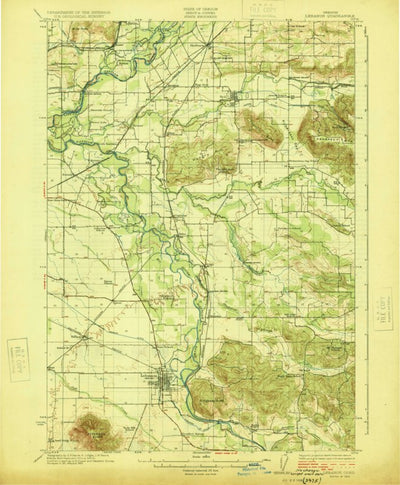 United States Geological Survey Lebanon, OR (1924, 62500-Scale) digital map