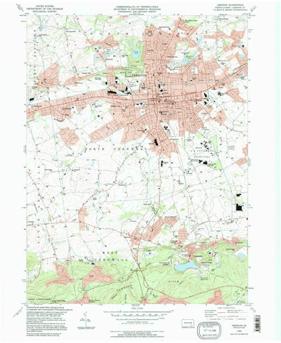United States Geological Survey Lebanon, PA (1995, 24000-Scale) digital map