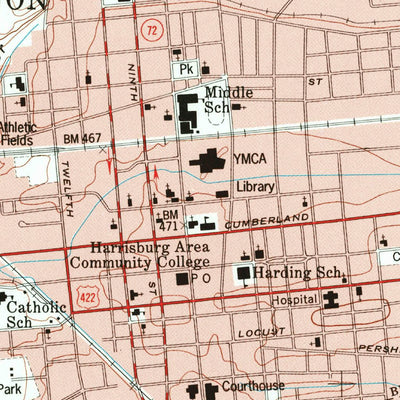 United States Geological Survey Lebanon, PA (1995, 24000-Scale) digital map