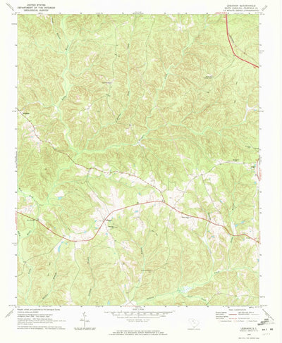 United States Geological Survey Lebanon, SC (1969, 24000-Scale) digital map