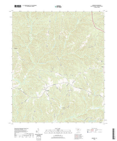 United States Geological Survey Lebanon, SC (2020, 24000-Scale) digital map