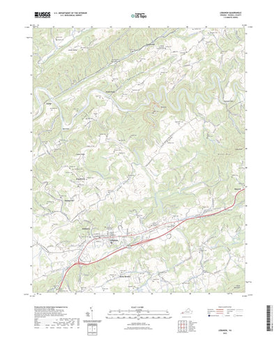 United States Geological Survey Lebanon, VA (2022, 24000-Scale) digital map